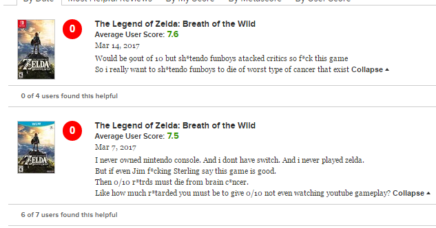 The Legend of Zelda Breath of the Wild Metacritic score and why I