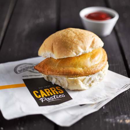 Carrs Pasties with a pasty barm