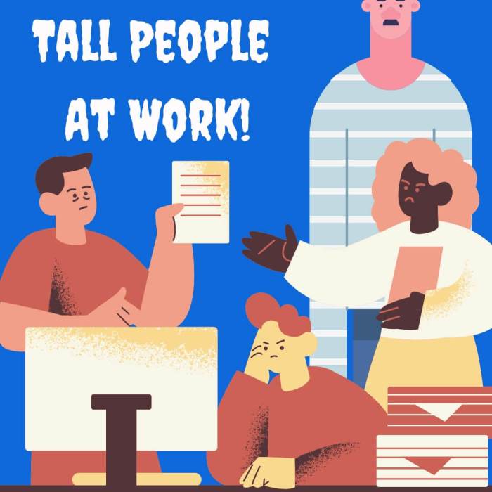 Tall people at work guide